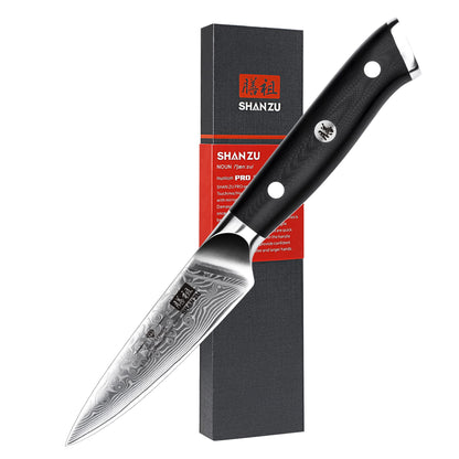 SHAN ZU 7 In Damascus Chef Knife, Japanese Santoku Chef's Knife