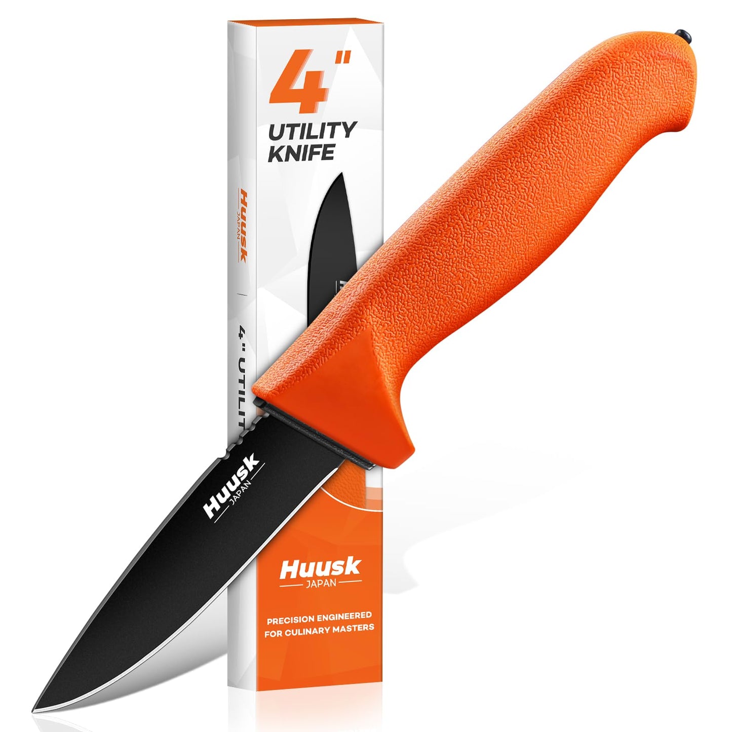 Huusk Curved Boning Knife - 6" Filet Knife for Meat Deboning Non‑Slip Grip