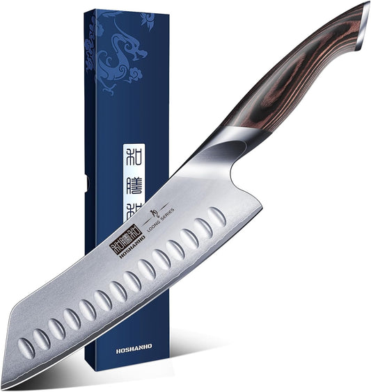 HOSHANHO 7 Inch Japanese Chef Knife, Ultra Sharp Kitchen Santoku Knives