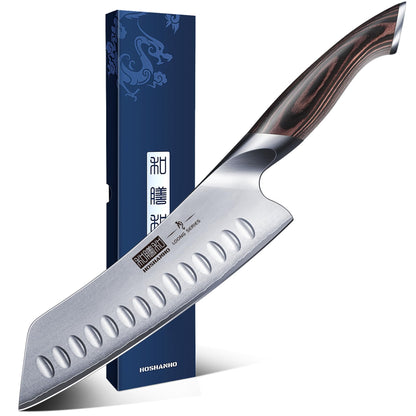 HOSHANHO 7 Inch Japanese Chef Knife, Ultra Sharp Kitchen Santoku Knives