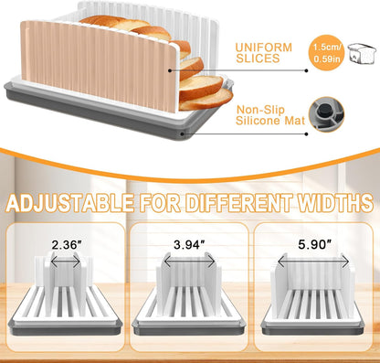 Kiss Core New Upgrade Bread Slicer for Homemade Bread with Adjustable Width