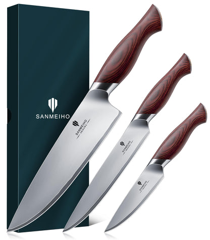 7 Inch Chef Santoku Knife, High Carbon 10Cr15Mov Stainless Steel