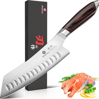 imarku Santoku Knife 7 Inch with Sharp Japanese High Carbon Stainless Steel
