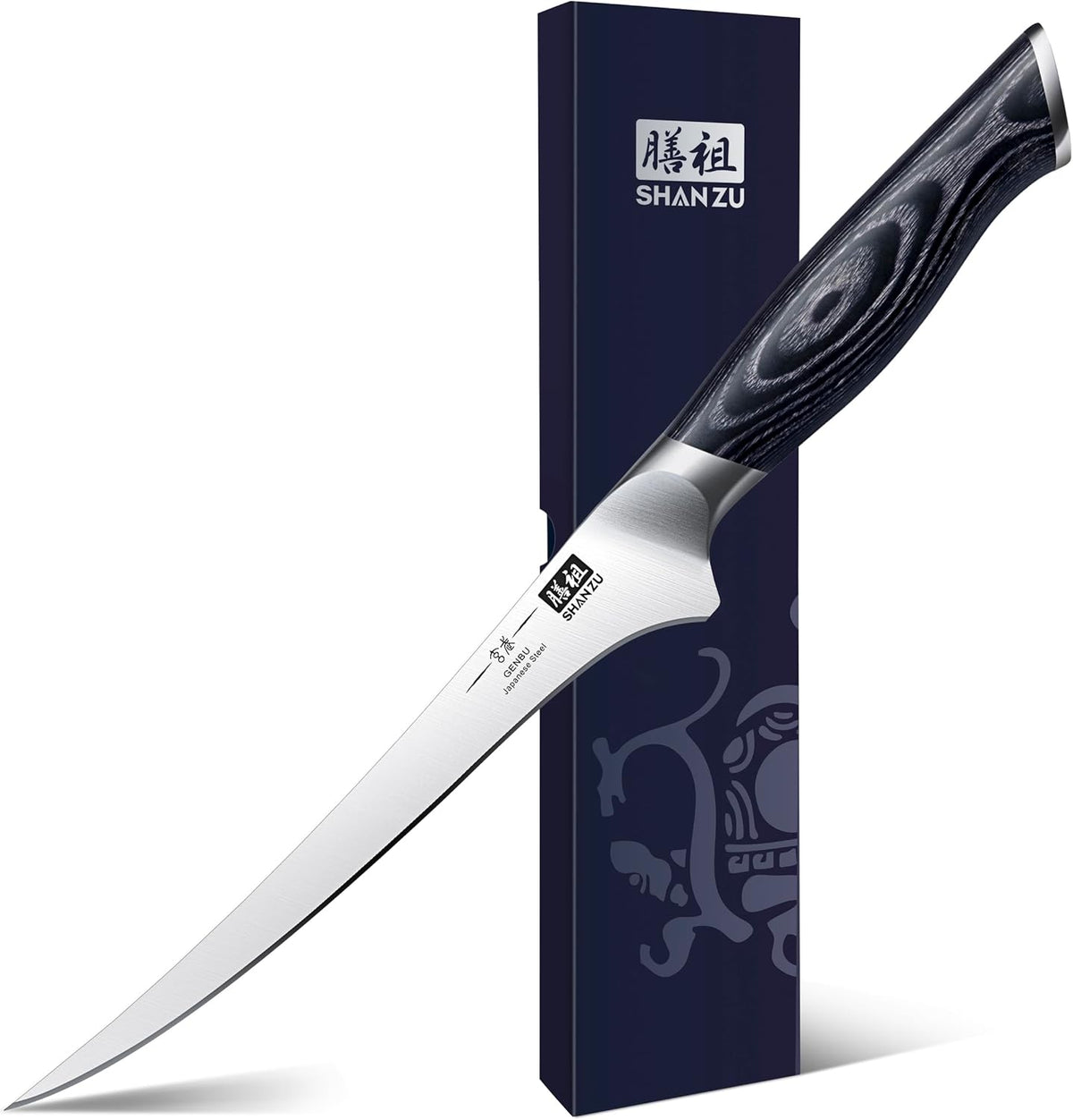 SHAN ZU 7 Inch Fillet Knife, Japanese Super Steel Boning Knife