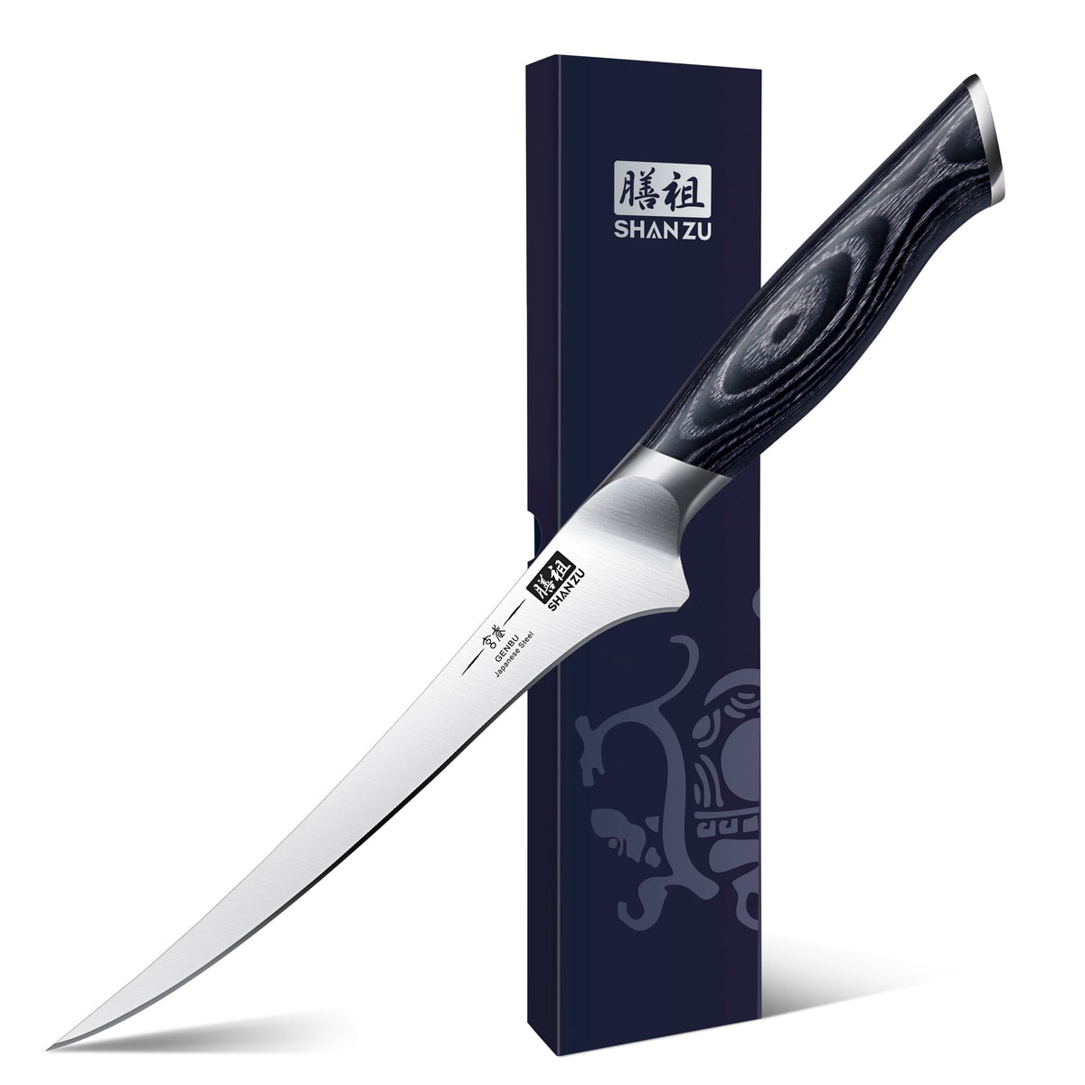 SHAN ZU 7 Inch Fillet Knife, Japanese Super Steel Boning Knife