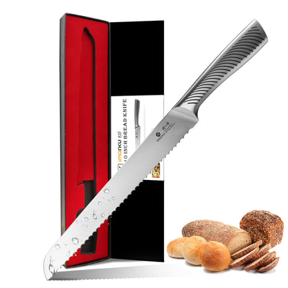 imarku Bread Knife 10 Inch: Japanese High Carbon Stainless Steel