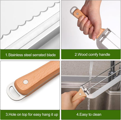 Adjustable Bread Slicer for Homemade Bread New Manual Sourdough Bread Knife