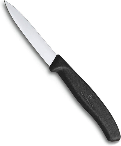 Victorinox VIC-6.7603 Swiss Classic Paring 3¼" Straight Spear Point Blade 5/8" Width at Handle Black