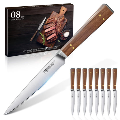 Purple Dragon Bread Knife for Homemade Bread, Serrated Knife