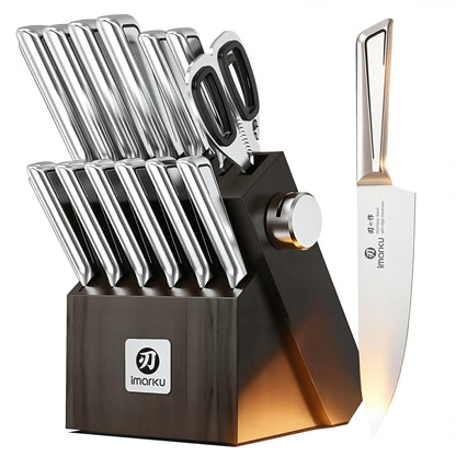 imarku Bread Knife 10 Inch: Japanese High Carbon Stainless Steel