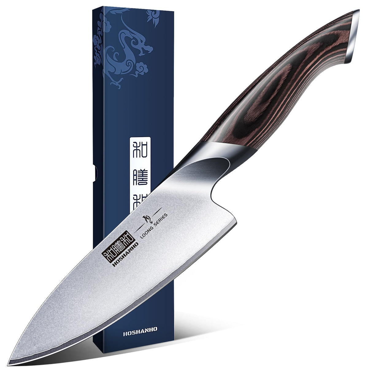 HOSHANHO Kitchen Knife in Japanese High Carbon Steel, Professional High-Class Chef's Knife 8 inch, Non-slip Ultra Sharp Cooking Knives with Ergonomic Handle