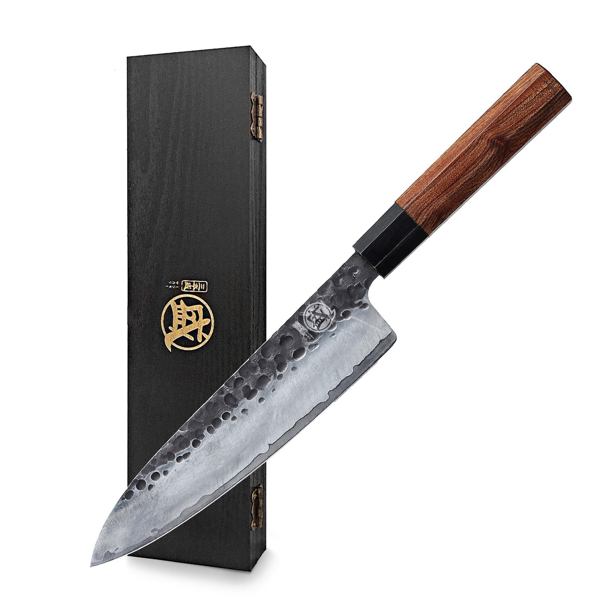 MITSUMOTO SAKARI 7-Inch Japanese Santoku Knife, San-Mai 9Cr18MoV