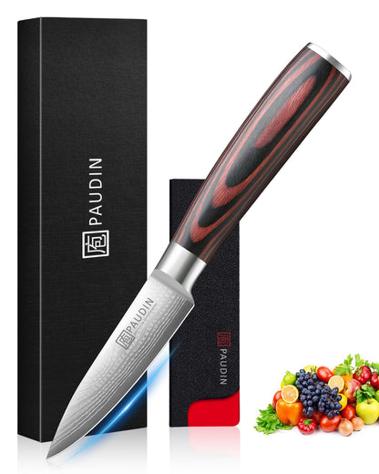 PAUDIN Boning Knife 6 Inch, Super Sharp Fillet Knife, German High Carbon Stainless Steel Deboning Knives, Professional Boning Knives for Meat Poultry Chicken, Pakkawood Handle with Gift Box