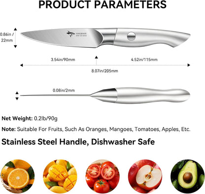 MAD SHARK Paring Knife 3.5 inch Ultra Sharp German Stainless Steel