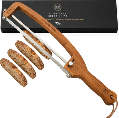 SATO Adjustable Bread Knife for Sourdough, Baguettes & Homemade Bread