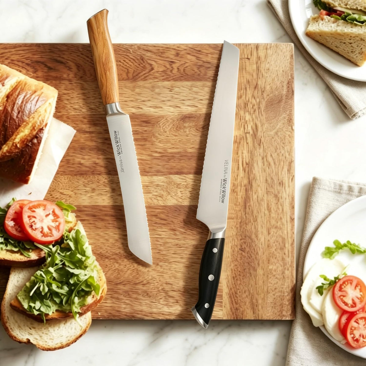 WICKWILLOW 10” Bread Knife – Razor Sharp German High-Carbon Stainless Steel