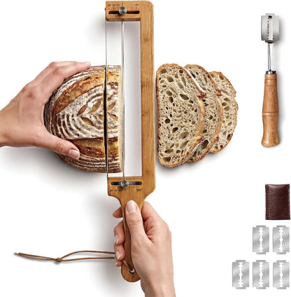 Bread Slicer Adjustable Bread Knife with Lame for Sourdough Homemade Loaf