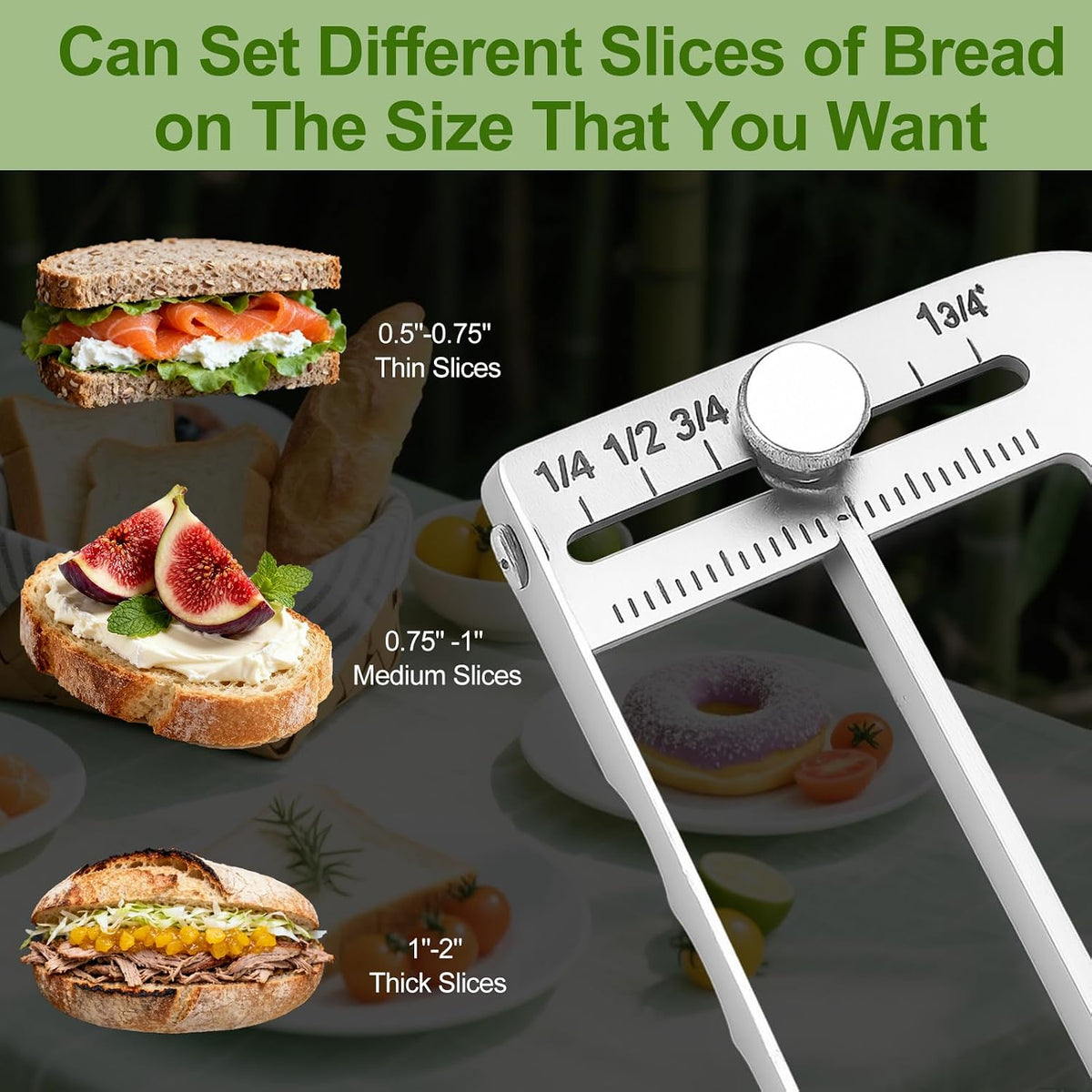 Adjustable Bread Slicer for Homemade Bread New Manual Sourdough Bread Knife