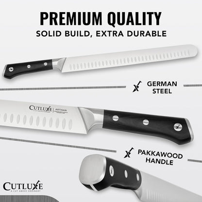 Cutluxe Brisket Knife, 12" Carving & Slicing Knife for Meat & BBQ