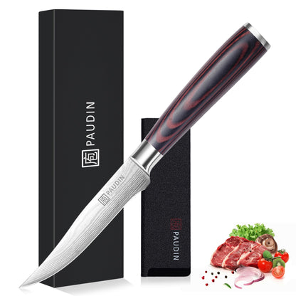 PAUDIN Santoku Knife, 5 inch Chef Knife, Ultra Sharp Kitchen Knife