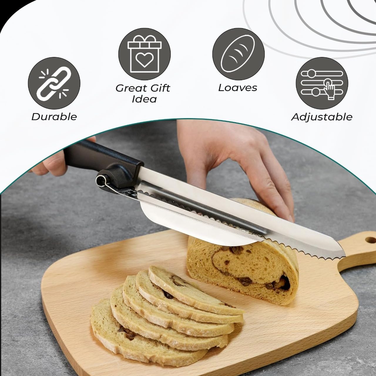 Bread Slicer for Homemade Bread, Sourdough Knife