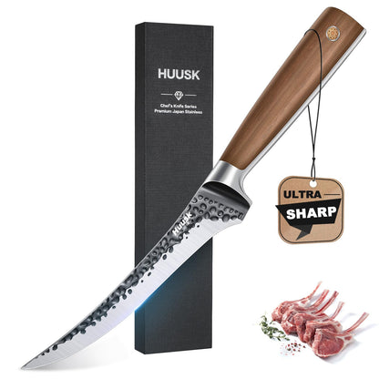 Huusk Boning Knife - Japan High Carbon Steel Fillet Knife for Meat 6"
