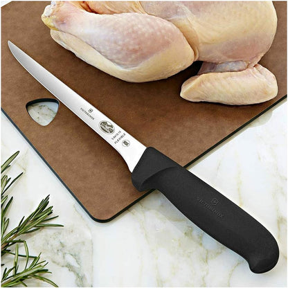 Victorinox Fibrox 6 Inch Flexible Boning Knife, Straight Blade, Black