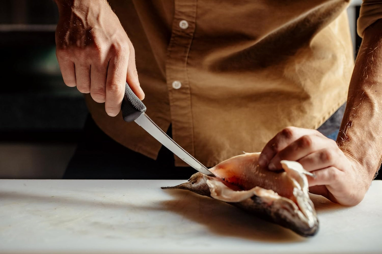 Mercer Culinary M23820 Millennia Black Handle, 6-Inch Curved, Boning Knife