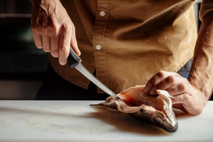 Mercer Culinary M23820 Millennia Black Handle, 6-Inch Curved, Boning Knife