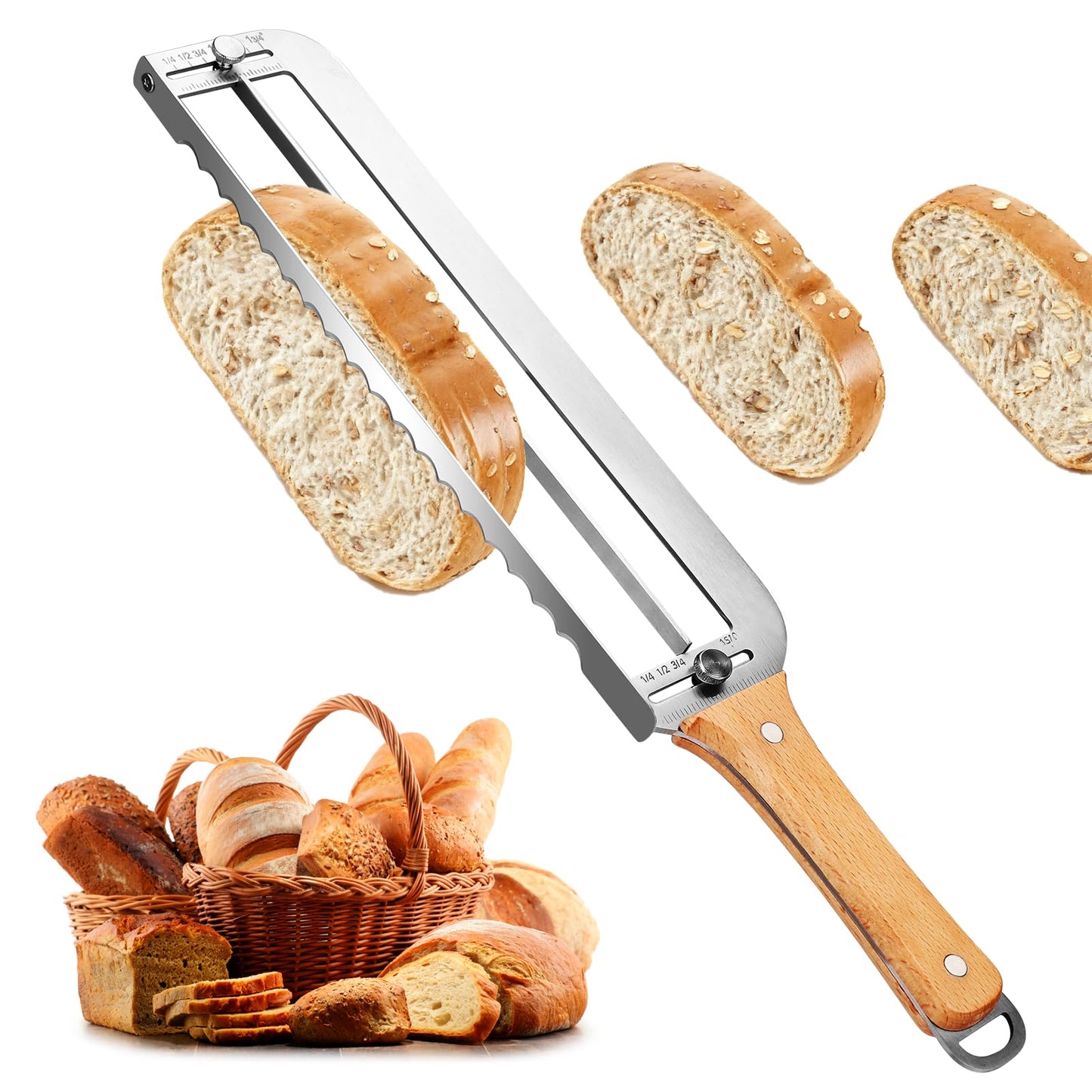 Adjustable Bread Slicer for Homemade Bread New Manual Sourdough Bread Knife