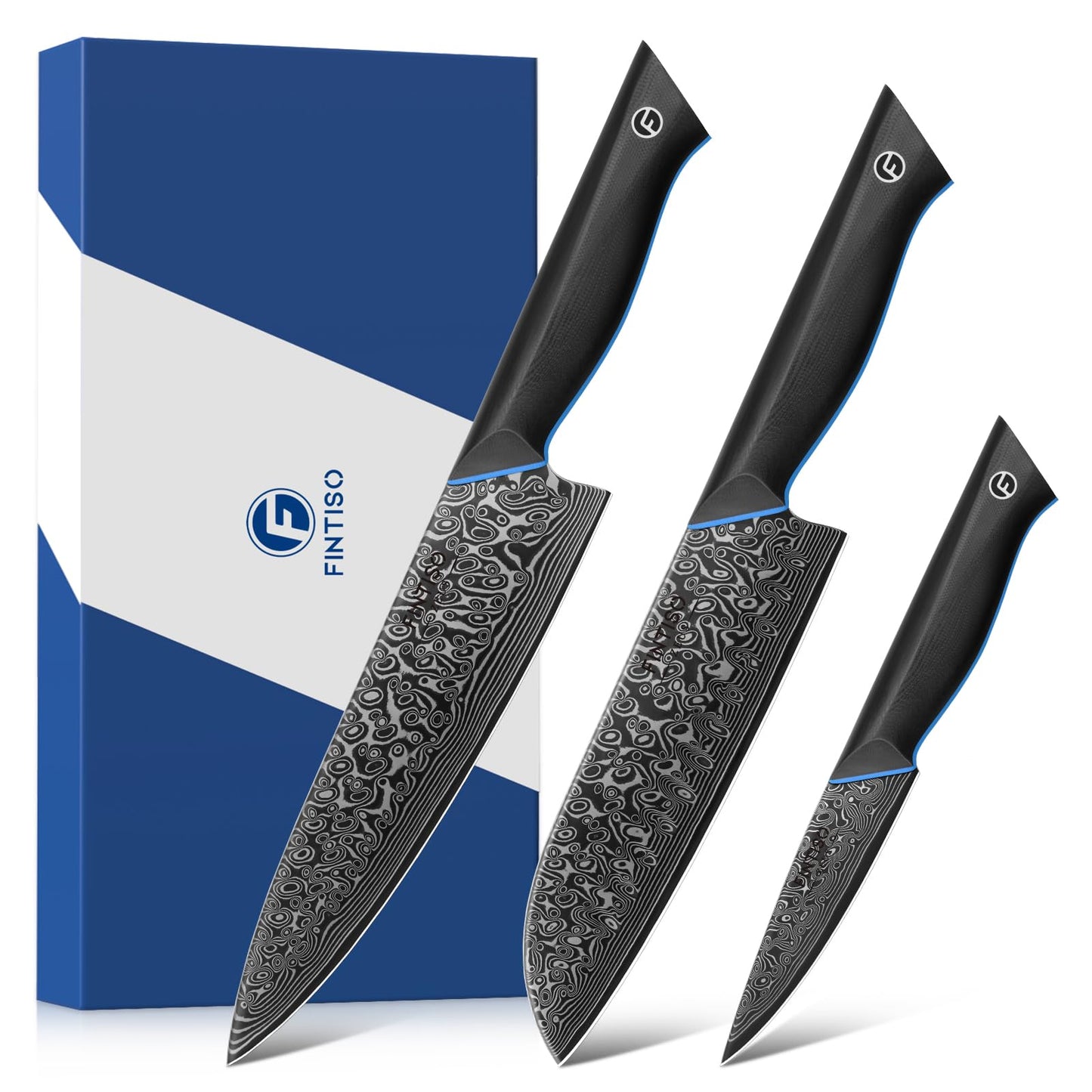 Santoku Knife 7 Inch, 67-Layer Damascus Steel Chef Knife with G10 Handle