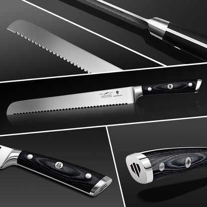 10-Inch Serrated Bread & Sourdough Knife with Wood Handle
