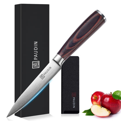 PAUDIN Santoku Knife Chef Knife, Ultra Sharp 7" Kitchen Knife for Cooking