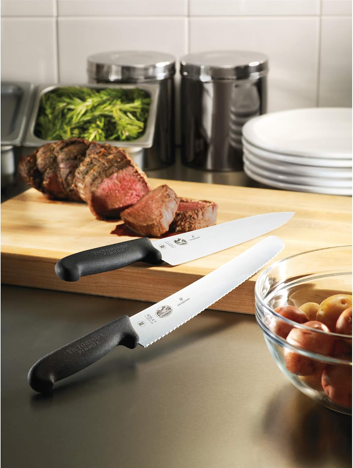 Victorinox Fibrox 10.25-Inch Bread Knife with Serrated Edge and Black Handle