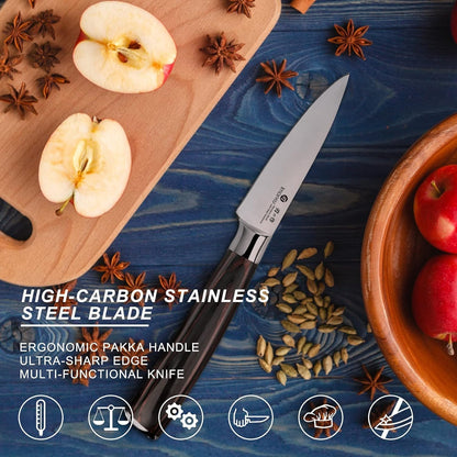 imarku Paring Knife 3.5 Inch, Japanese High Carbon Stainless Steel