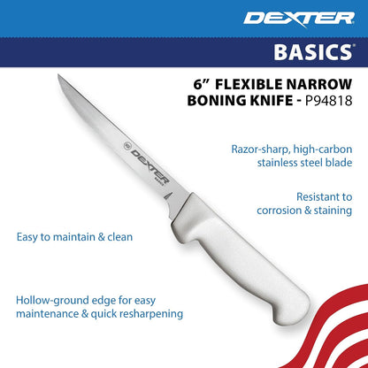 Dexter-Russell P94818 Basics 6" Narrow Flexible Boning Knife, NSF