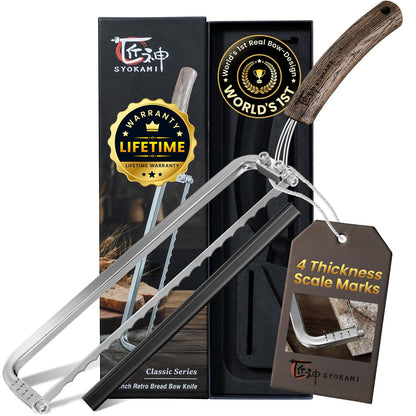 SYOKAMI 2026 Upgrade Bread Knife for Homemade Bread, World's 1st Bow-Design