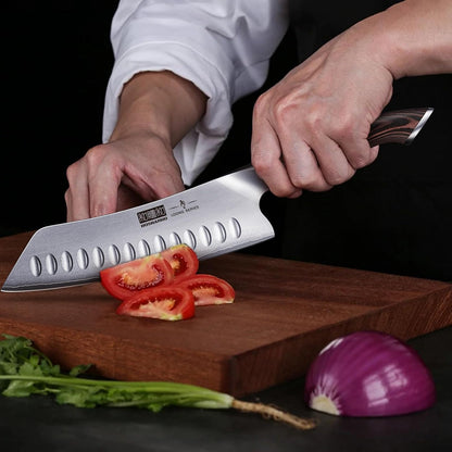 HOSHANHO 7 Inch Japanese Chef Knife, Ultra Sharp Kitchen Santoku Knives
