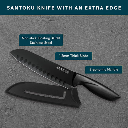 Home Hero Santoku Knife with Sheath - High Carbon Stainless Steel Knife