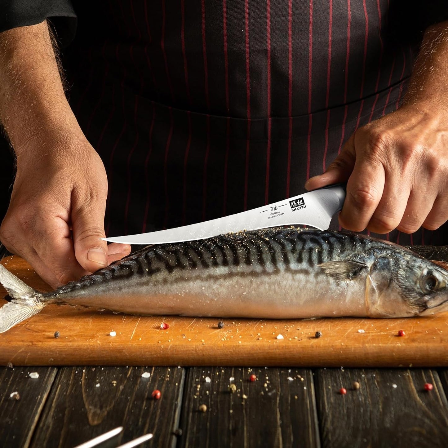 SHAN ZU 7 Inch Fillet Knife, Japanese Super Steel Boning Knife