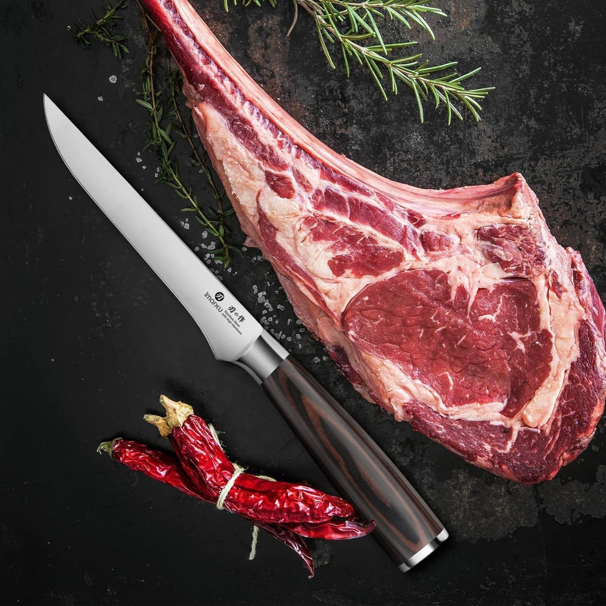 imarku Fillet Knife 6 Inch, German High Carbon Stainless Steel Boning Knife