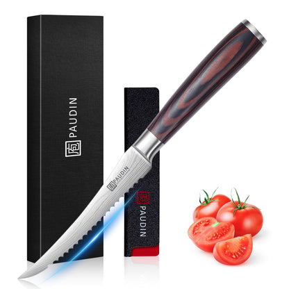 PAUDIN Santoku Knife, 5 inch Chef Knife, Ultra Sharp Kitchen Knife