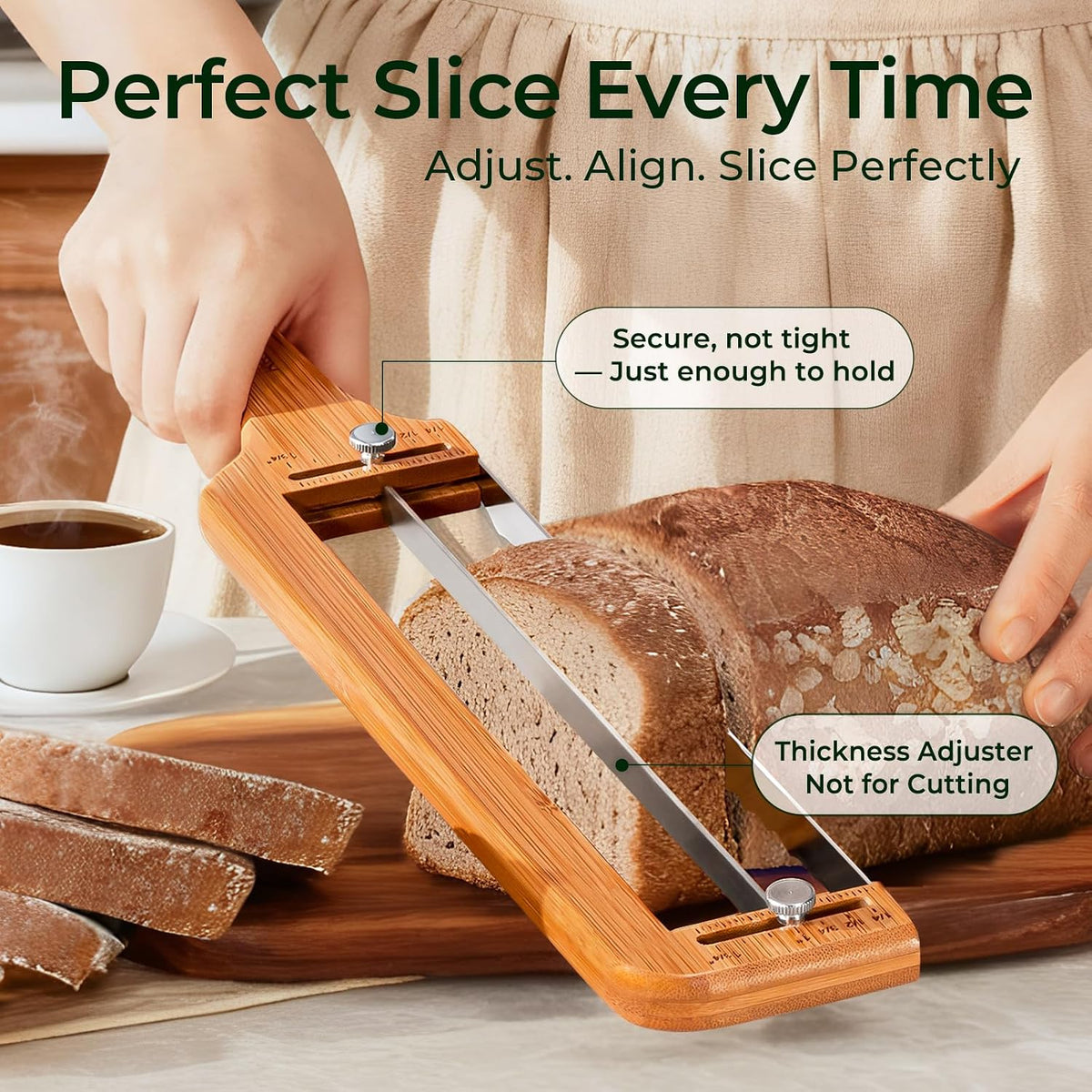 keechee Adjustable Bread Knife for Sourdough and Homemade Loaves