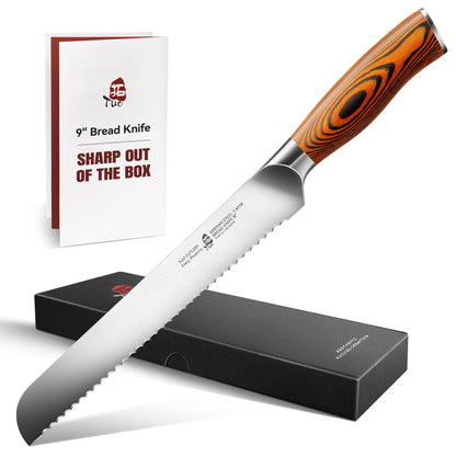 TUO Santoku Knife, 7 inch Japanese Chef Knife for Vegetable Chopping & Meat Dicing, High Carbon German Steel, Ergonomic Handle - Fiery Phoenix Series