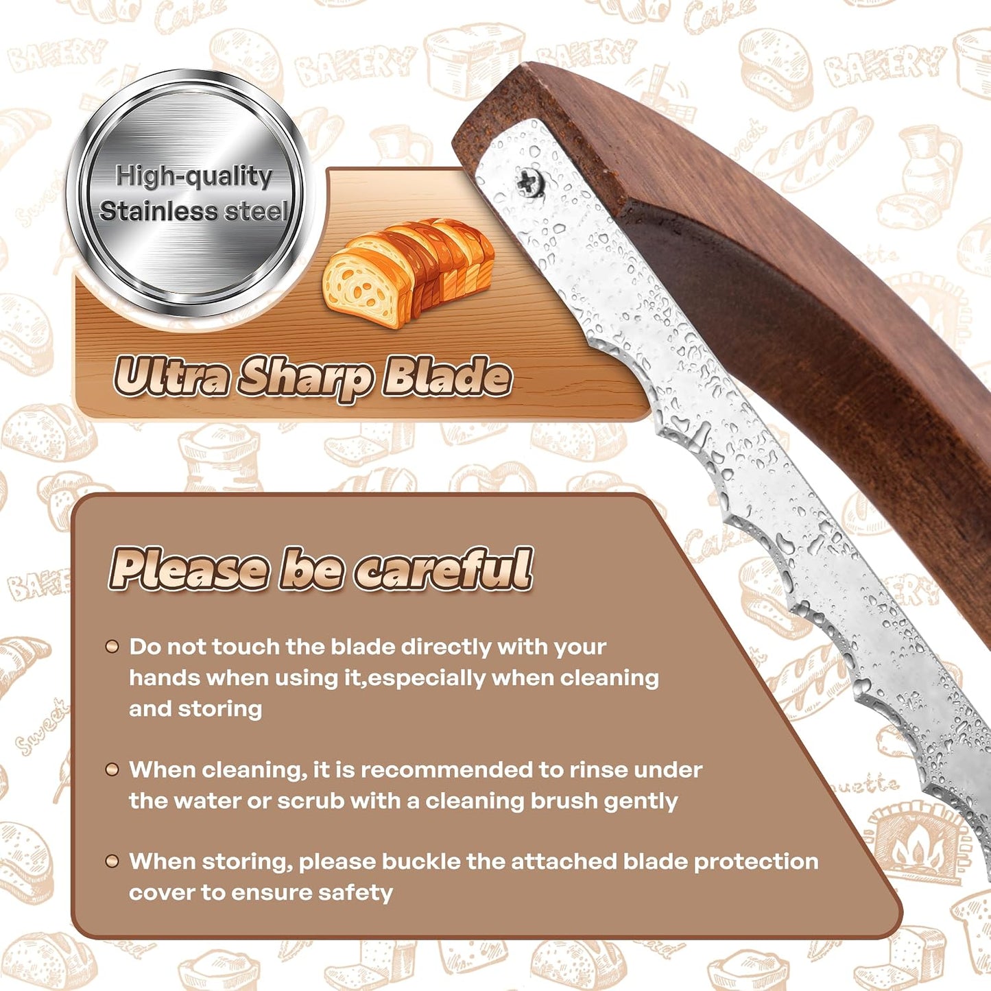Sourdough Bread Knife for Homemade Bread Cutter, Bread Slicer for Homemade
