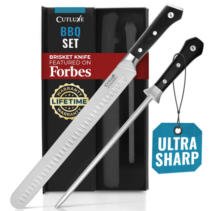 Cutluxe Brisket Knife, 12" Carving & Slicing Knife for Meat & BBQ