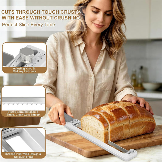 Adjustable Bread Knife for Homemade Bread: 11" Bow Knife Dishwasher-Safe