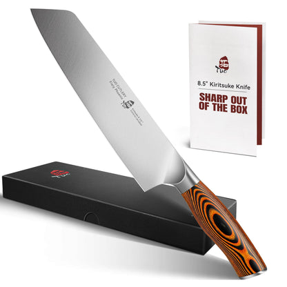 TUO Santoku Knife, 7 inch Japanese Chef Knife for Vegetable Chopping & Meat Dicing, High Carbon German Steel, Ergonomic Handle - Fiery Phoenix Series