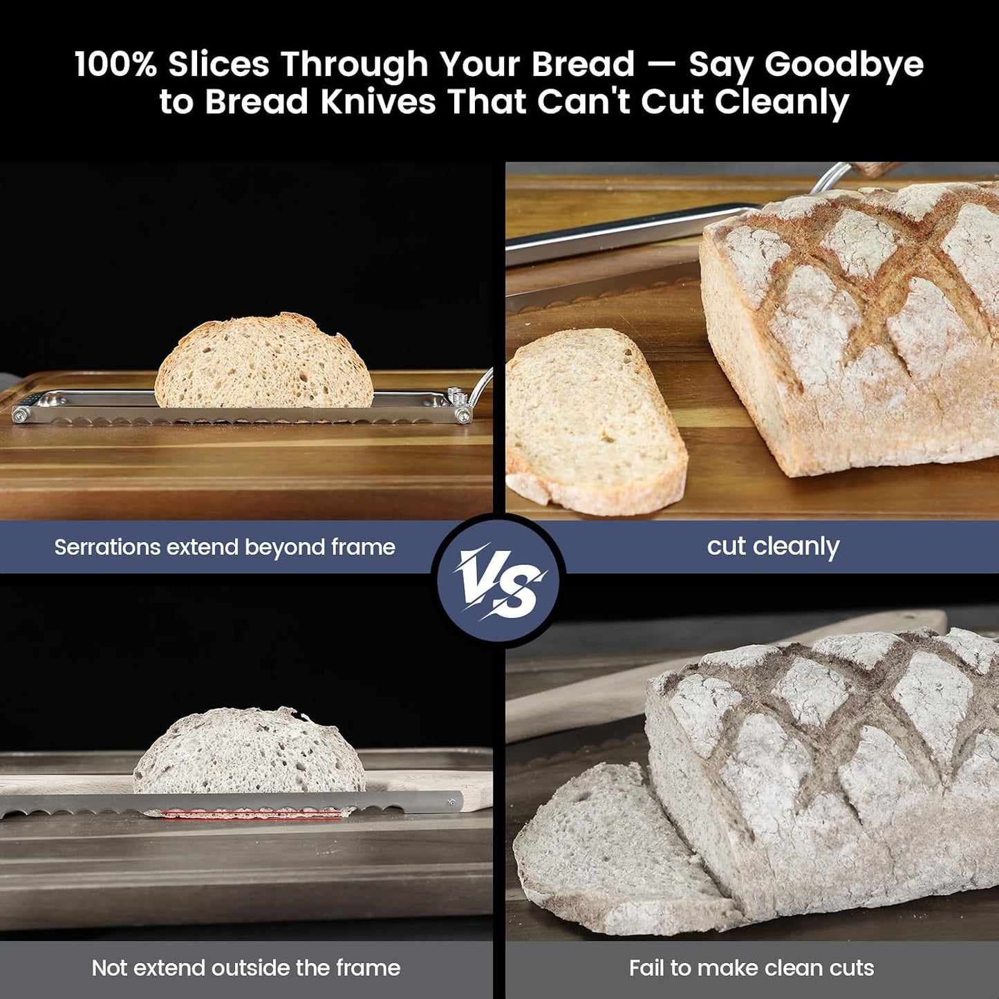 SYOKAMI 2026 Upgrade Bread Knife for Homemade Bread, World's 1st Bow-Design