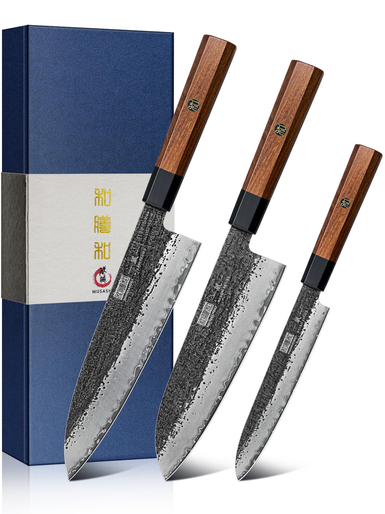 HOSHANHO Santoku Knife 7 Inch, Japanese Hand Forged Chef Knife for Kitchen